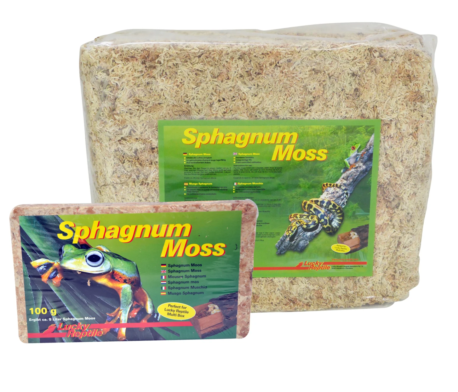 LUCKY REPTILE Mech torfowiec Sphagnum brykiet 100 g/5L (Nowa Zelandia)