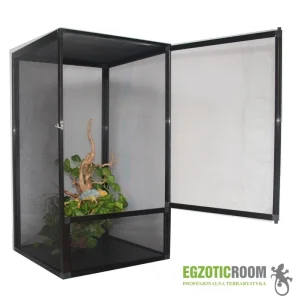 LUCKY REPTILE Terrarium siatkowe z akrylem 42x42x66 cm CZARNE
