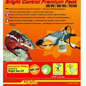 LUCKY REPTILE Zestaw montażowy ze statecznikiem zmiennym 35/50/70W, oprawką kątową i kompletem okablowania