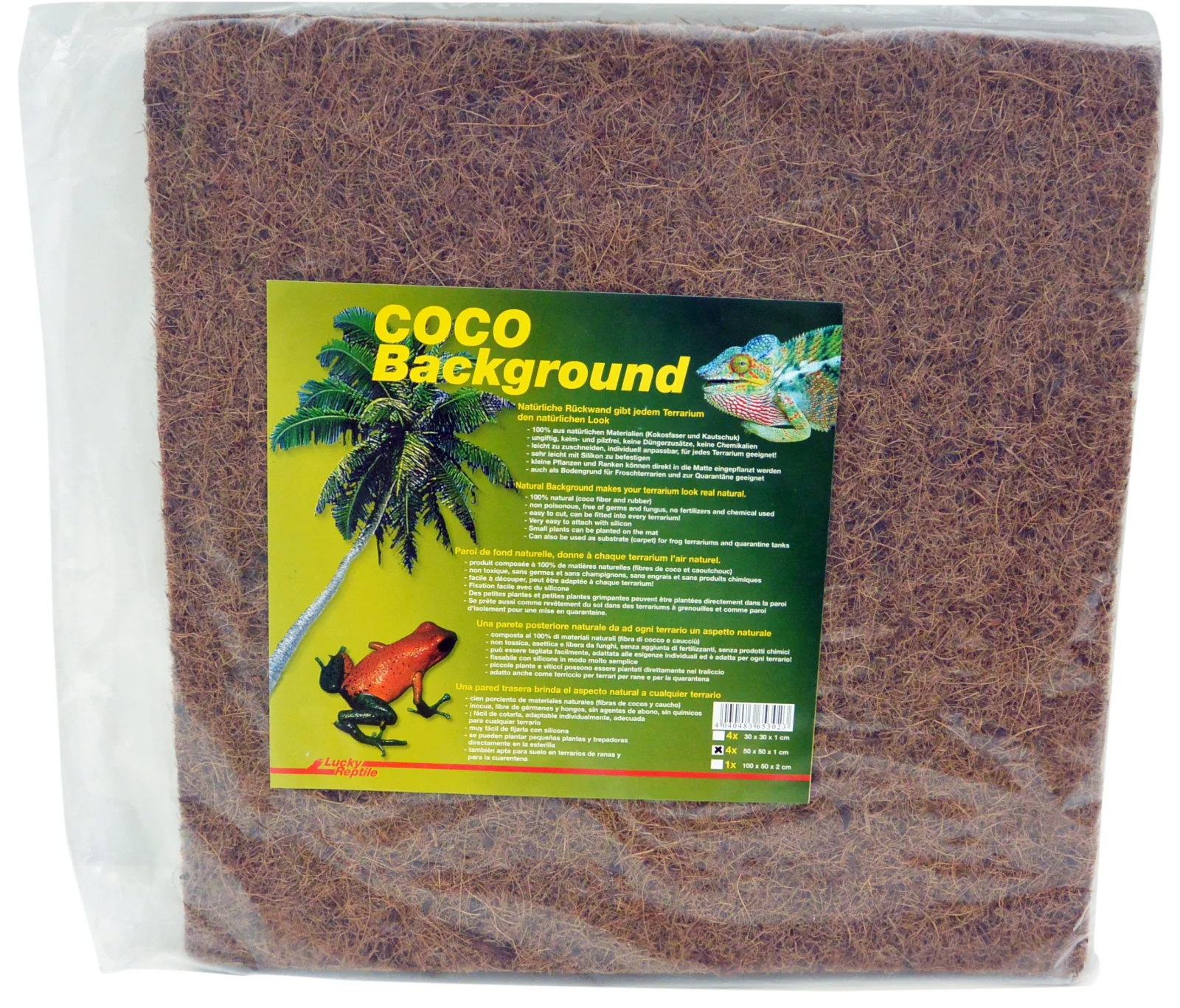 LUCKY REPTILE zestaw paneli kokosowych Midi – 4szt (50x50x1 cm)