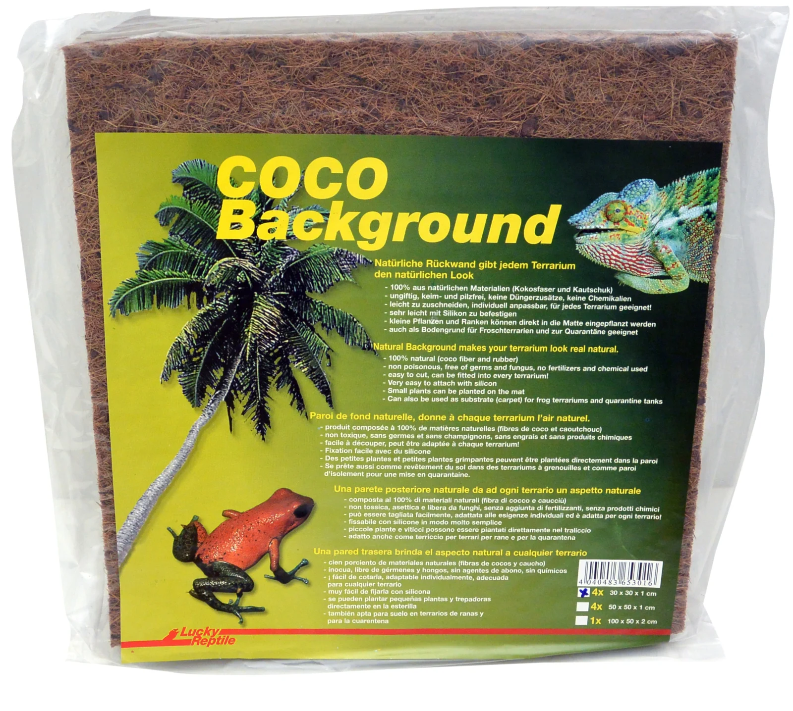 LUCKY REPTILE zestaw paneli kokosowych Mini – 4szt (30x30x1 cm)