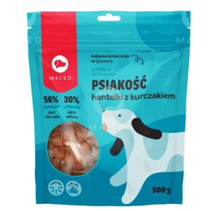 Maced Psiakość Hantelki Kostki z Kurczakiem 500g