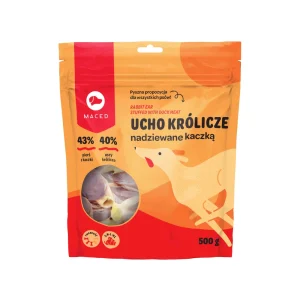 MACED Ucho królicze nadziewane kaczką 500g