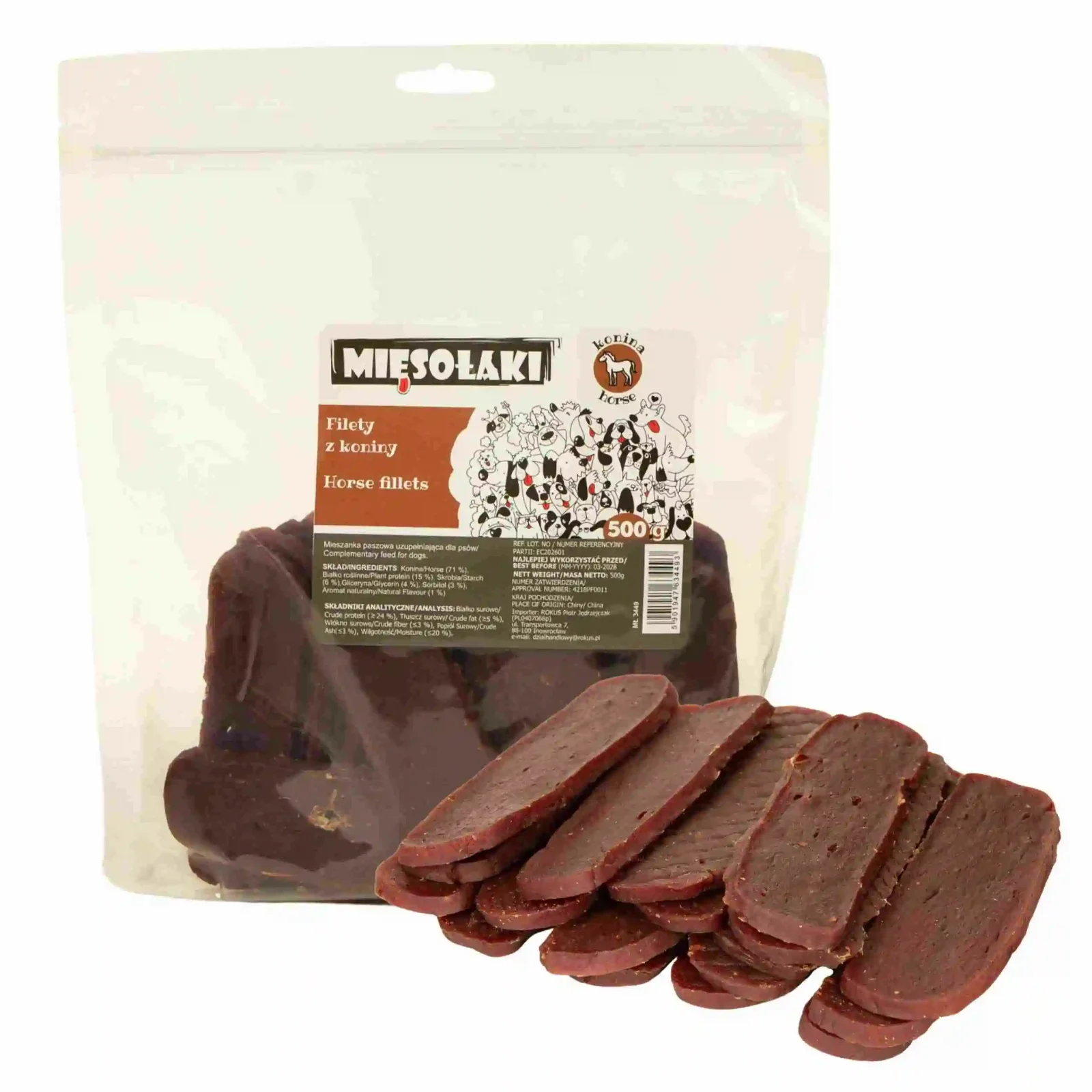 MIĘSOŁAKI Filety z koniny 500g