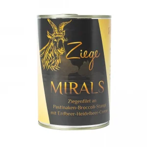 MIRALS Ziege- Filet z koziny na puree z brokułów i pasternaku z kremem truskawkowo-jagodowym