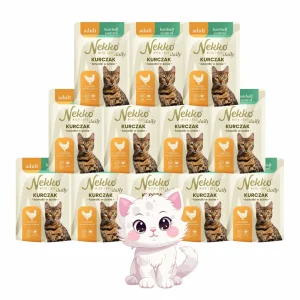 Mokra Karma Dla Kota NEKKO DAILY Adult Hairball Control Kurczak kawałki w sosie 12x85g