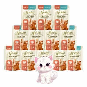 Mokra Karma Dla Kota NEKKO DAILY Adult Sterilised Indyk kawałki w sosie 12x85g