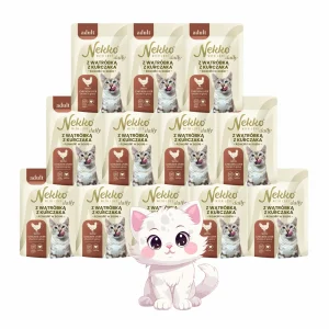 Mokra Karma Dla Kota NEKKO DAILY Adult Wątróbka z kurczaka kawałki w sosie 12x85g