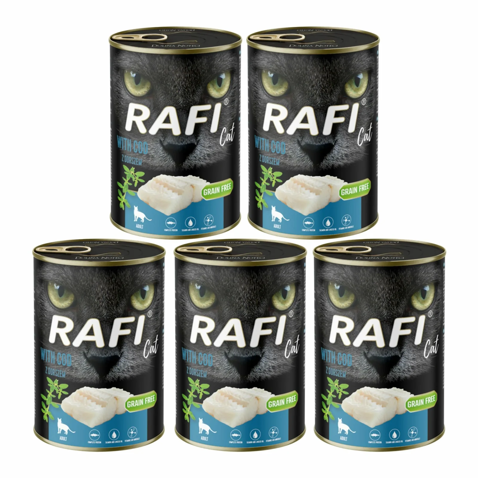 Mokra Karma Dla Kota z Dorszem Dolina Noteci Rafi Kot Dorosły Dorsz 5x400g