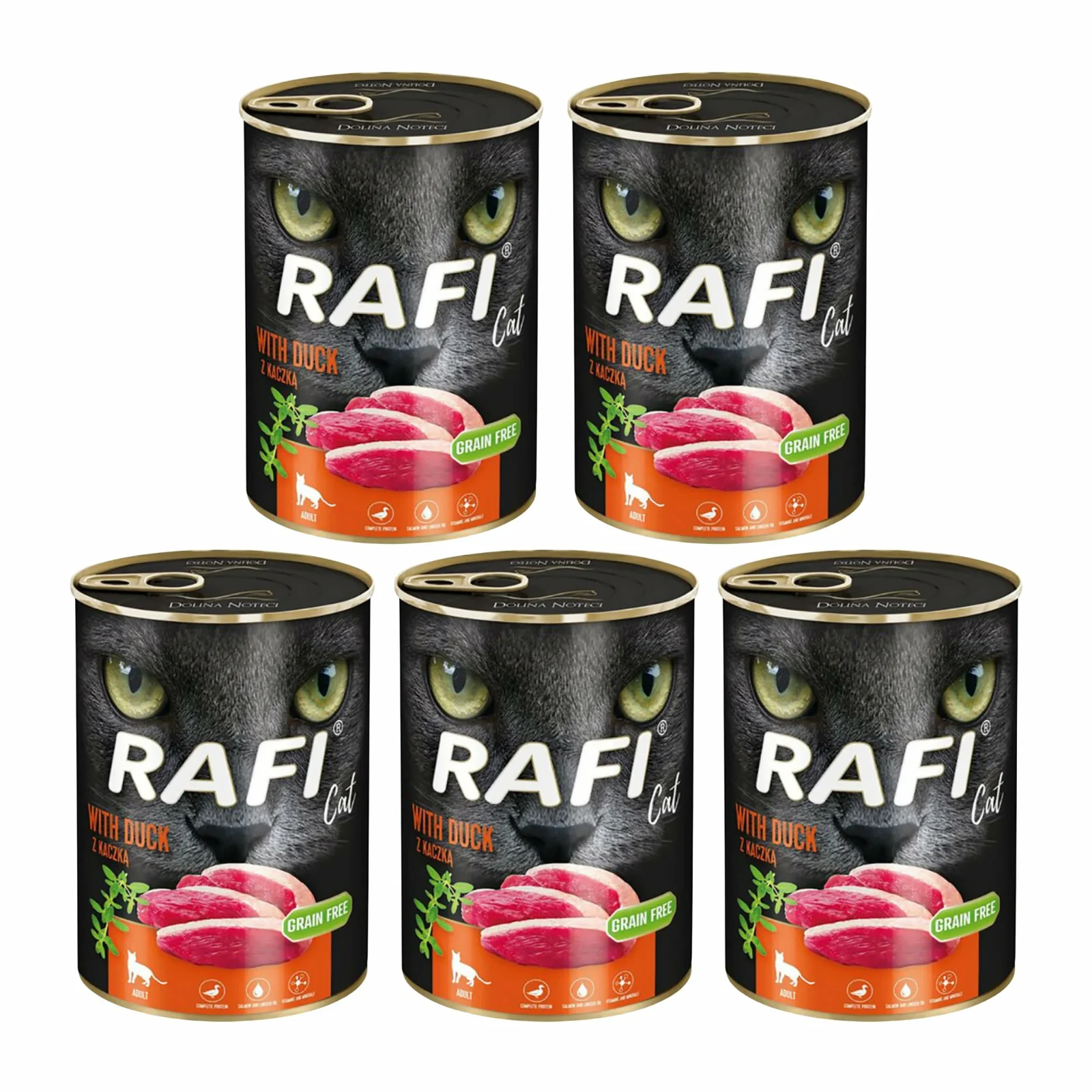 Mokra Karma Dla Kota z Kaczką Dolina Noteci Rafi Cat Adult Kaczka 5x400g