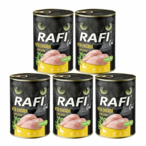 Mokra Karma Dla Kota z Kurczakiem Dolina Noteci Rafi Cat Adult Kurczak 5x400g