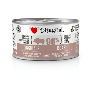 Mokra karma monobiałkowa dla psa – Disugual Dzik – 96% mięsa – dla dorosłych psów – 150g