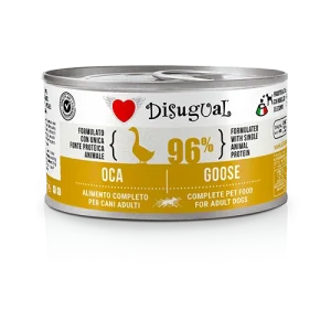 Mokra karma monobiałkowa dla psa – Disugual Gęś – 96% mięsa – dla dorosłych psów – 150g