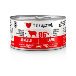 Mokra karma monobiałkowa dla psa – Disugual Jagnięcina – 96% mięsa – dla dorosłych psów – 150g
