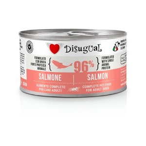 Mokra karma monobiałkowa dla psa – Disugual Łosoś – 96% mięsa – dla dorosłych psów – 150g