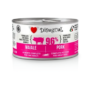 Mokra karma monobiałkowa dla psa – Disugual Wieprzowina – 96% mięsa – dla dorosłych psów – 150g