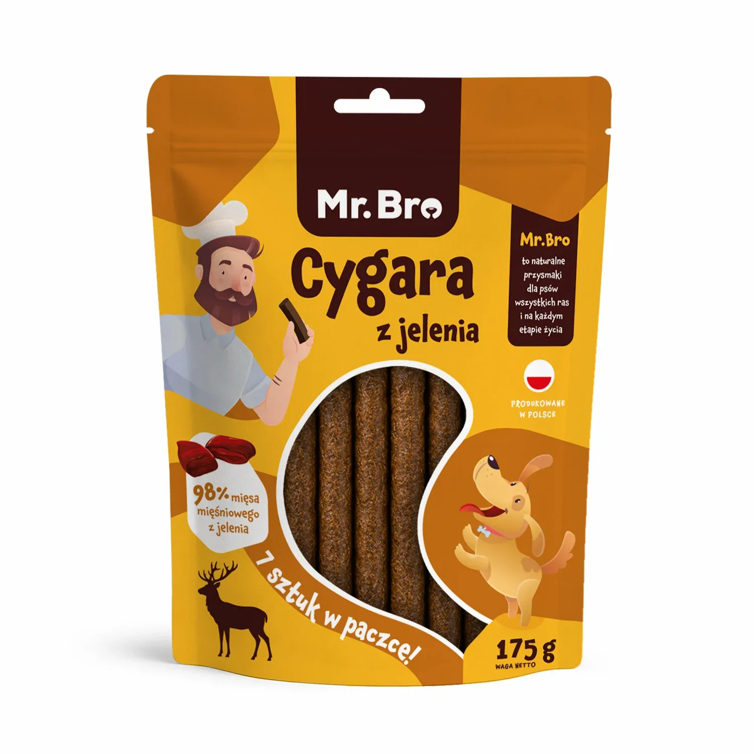 Mr. Bro Cygara Z Jelenia Przysmak Dla Psa 175g