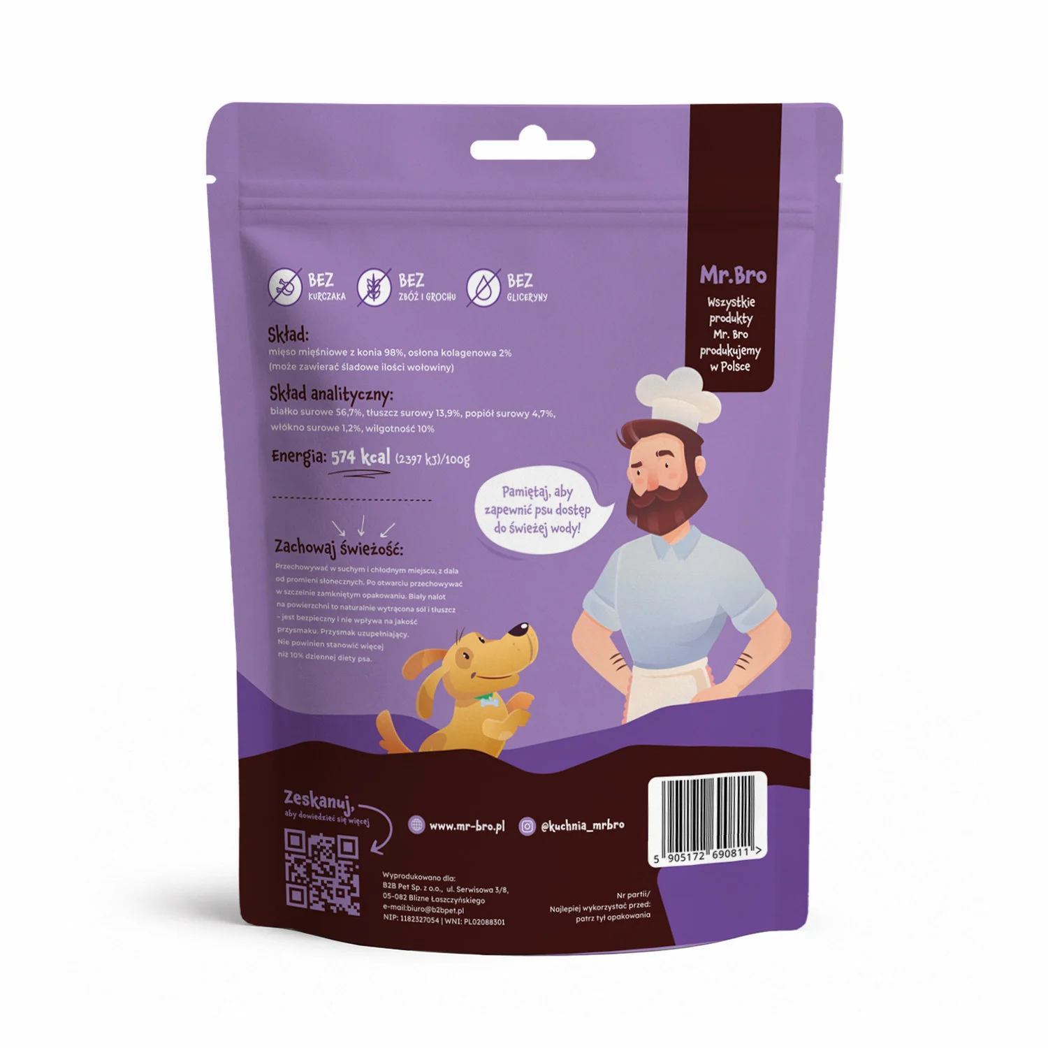 Mr. Bro Cygara z Koniny Monoproteina 175g - Image 2