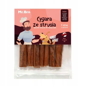Mr. Bro Cygaro ze Strusia Przysmak dla psa 175 g (7szt) 98% mięsa
