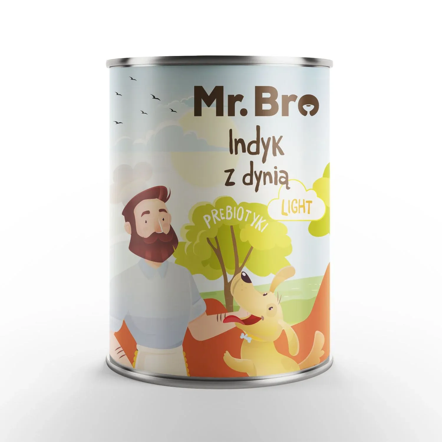 Mr. Bro LIGHT Indyk Dynia Prebiotyk 400g Niskotłuszczowa mokra karma PSY