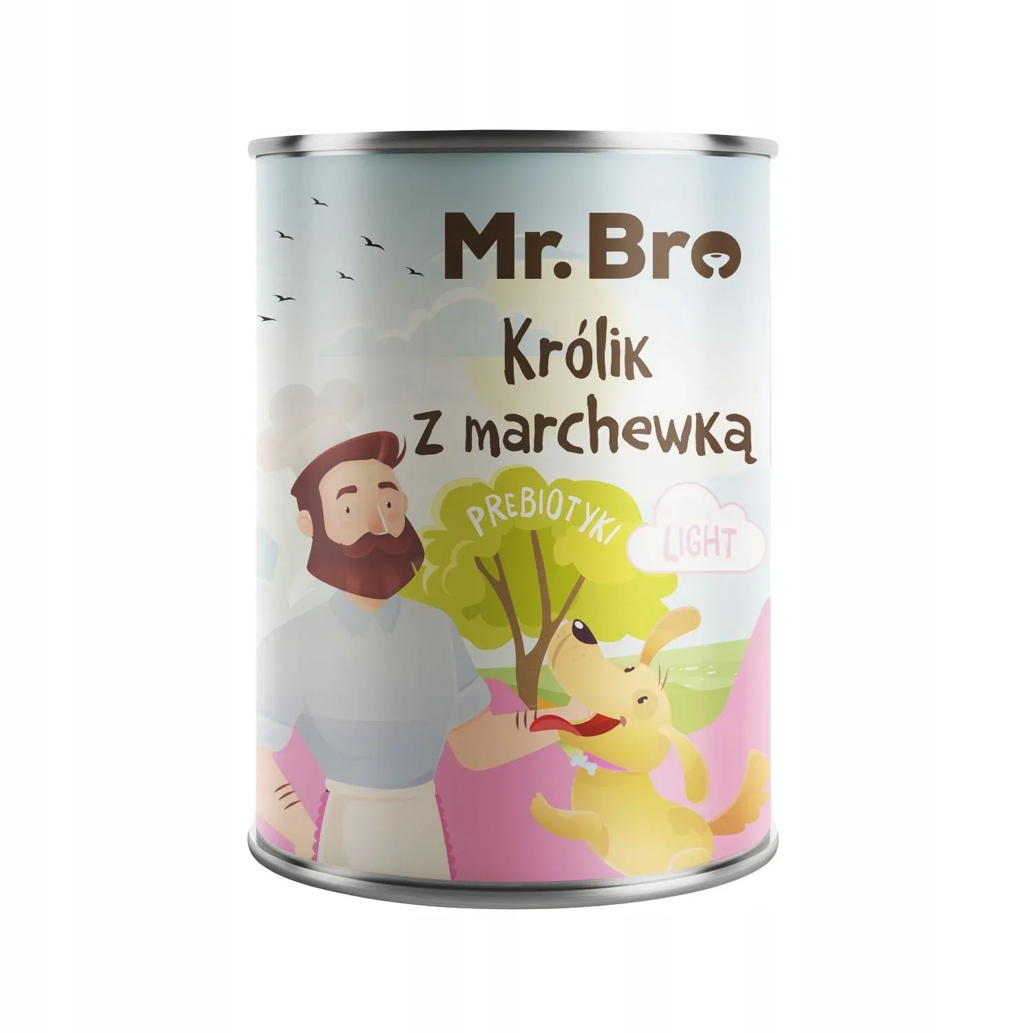 Mr. Bro Light Królik z Marchewką z Prebiotykami mokra karma dla psów Monoproteinowa 400g