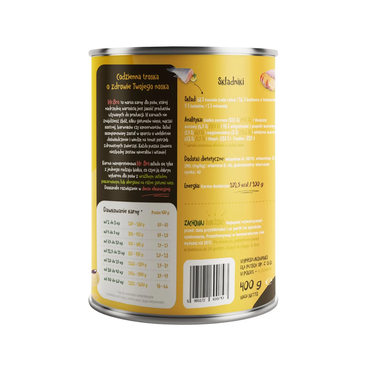 Mr. Bro Łosoś z Batatami 400g – Monoproteinowa - Image 2