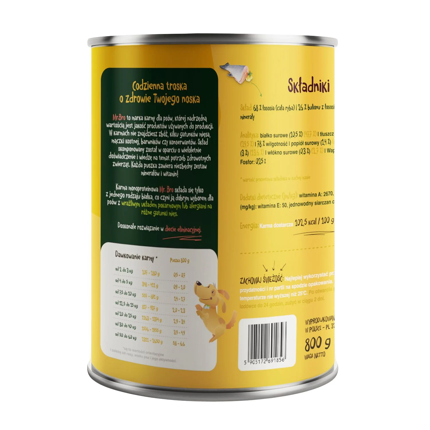 Mr. Bro Łosoś z Batatami 800g – Monoproteinowa - Image 2