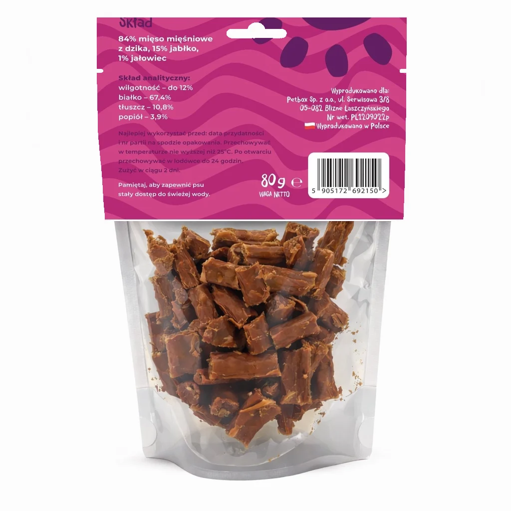 Mr. Bro Mniamki Przysmaki dla psa z dziczyzny 80g- Air Dried - Image 2