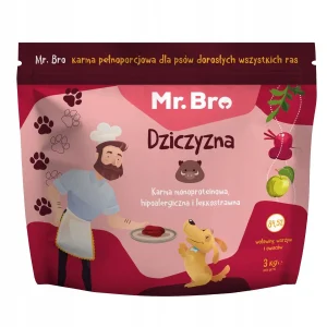 Mr. Bro Monoproteinowa Sucha Karma Dla Psów Dorosłych Z Dziczyzną 3kg