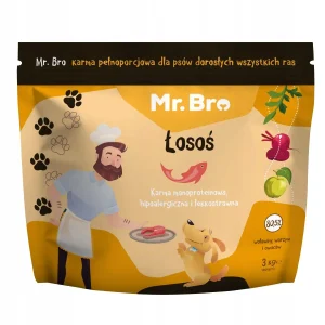 Mr. Bro monoproteinowa Sucha Karma Dla Psów Dorosłych Z Łososiem 3kg