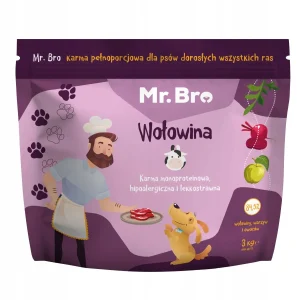 Mr. Bro monoproteinowa Sucha Karma Dla Psów Dorosłych Z Wołowiną 3kg