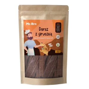 Mr. Bro Strips Dorsz z Gruszką 80g -Suszone Powietrzem
