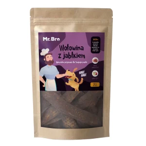 Mr. Bro Strips Wołowina z Jabłkiem 80g – Suszone Powietrzem
