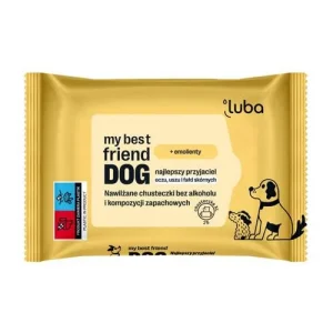 Nawilżane chusteczki dla psa – LUBA my best friend DOG – do oczu, uszu i fałd skórnych – 25 szt.