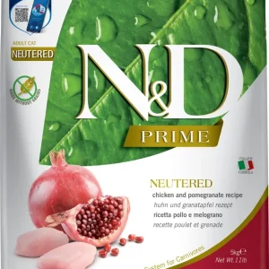 N&D PRIME CAT NEUTERED CHICKEN & POMEGRANATE ADULT 5KG