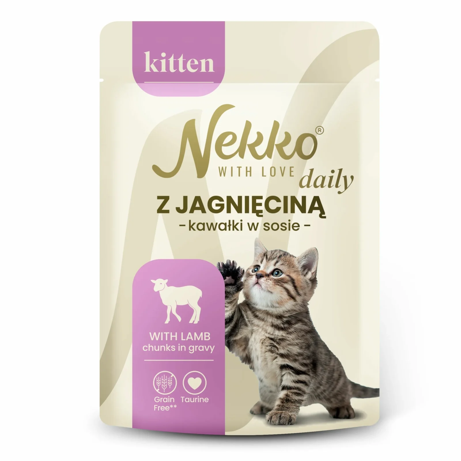 NEKKO DAILY Kitten Jagnięcina kawałki w sosie 85g