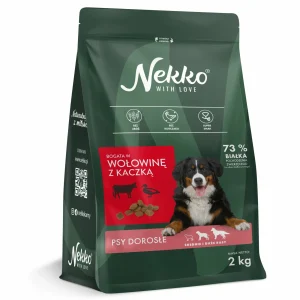 NEKKO Grain Free Adult Średnie i Duże Rasy Wołowina z Kaczką 2kg
