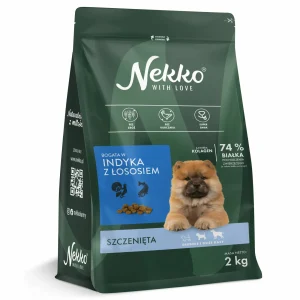 NEKKO Grain Free Puppy Średnie i Duże Rasy Indyk z łososiem 2kg