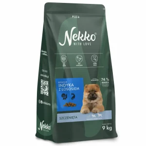 NEKKO Grain Free Puppy Średnie i Duże Rasy Indyk z łososiem 9kg