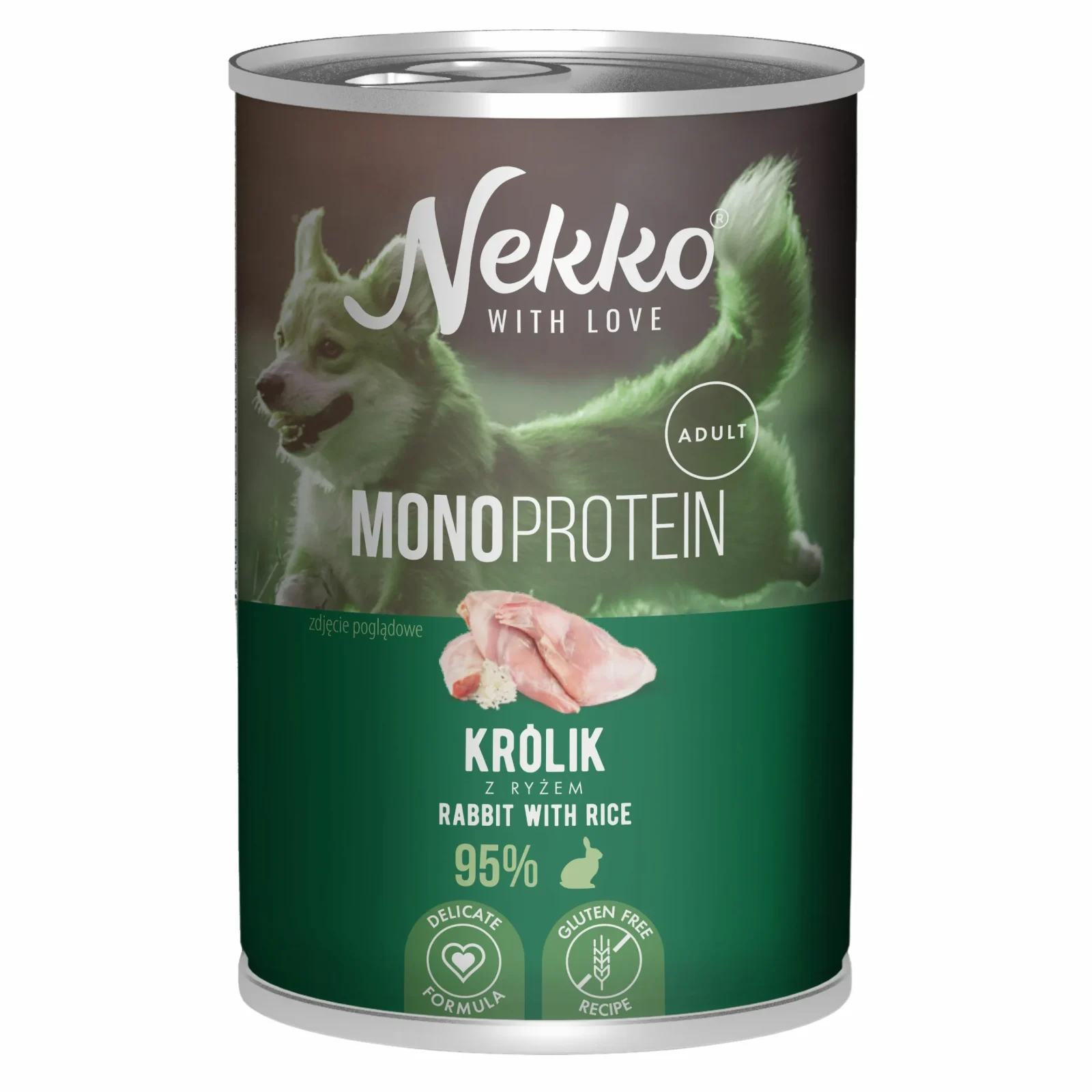 NEKKO Mono Adult Królik z ryżem 400g