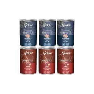 Nekko Mono Mix 2 Smaków Mokra Karma Dla Psa 6x400g