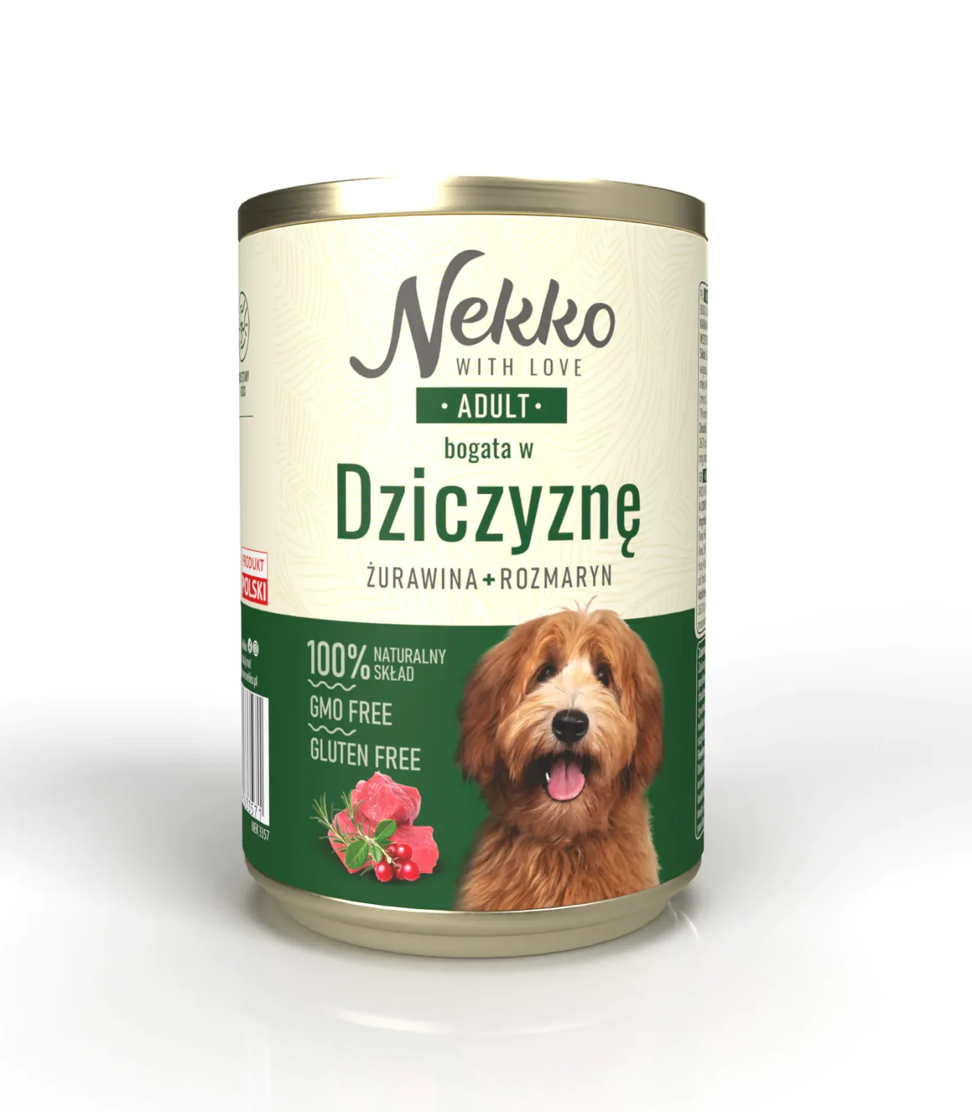 NEKKO pies Adult Dziczyzna, rozmaryn, żurawina 400g