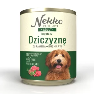 NEKKO pies Adult Dziczyzna, rozmaryn, żurawina 800g