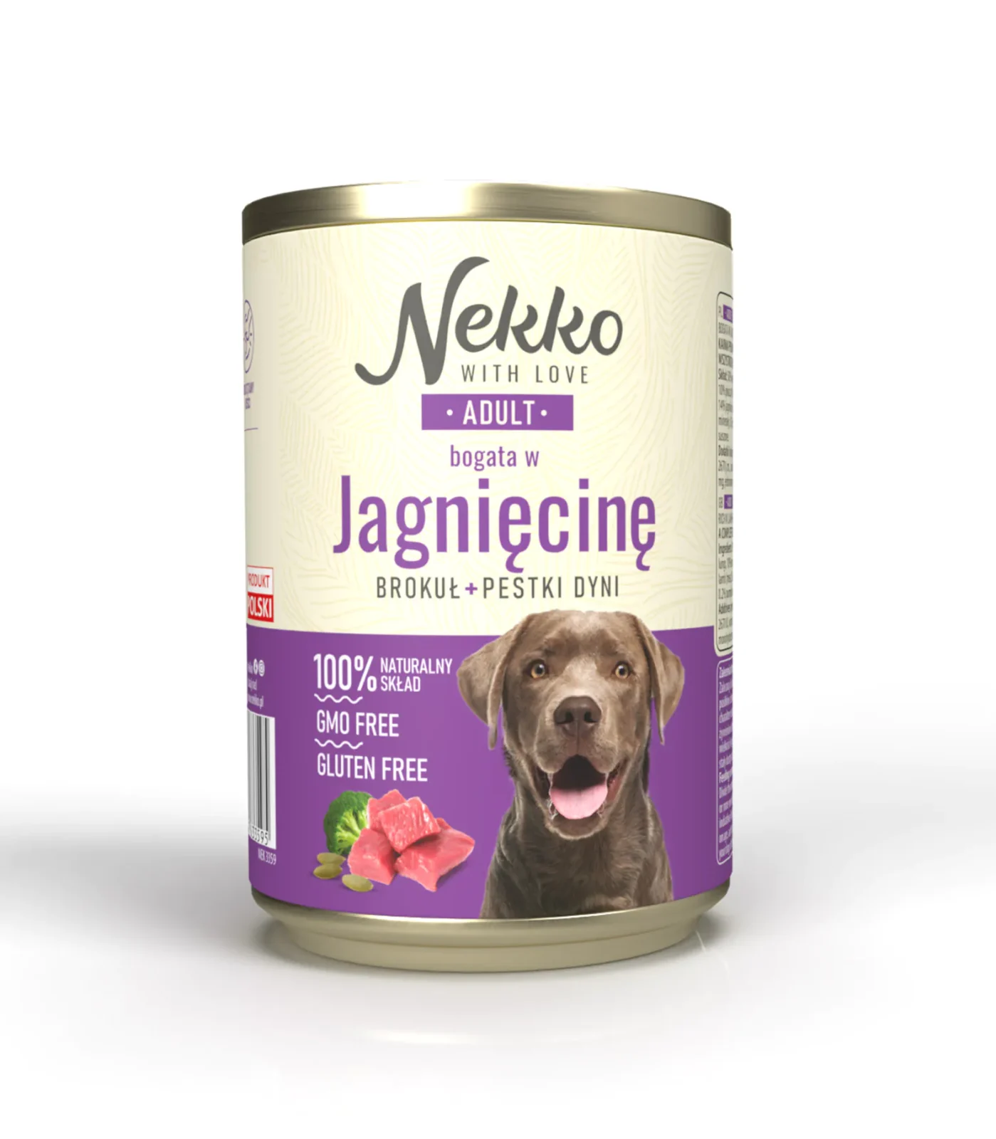 NEKKO pies Adult Jagnięcina, brokuł, pestki dyni 400g