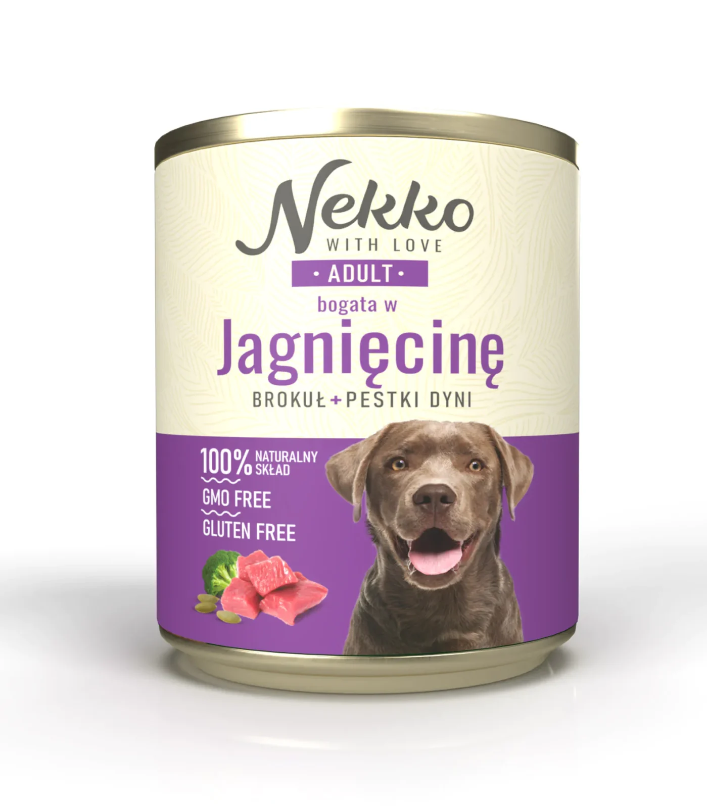 NEKKO pies Adult Jagnięcina, brokuł, pestki dyni 800g