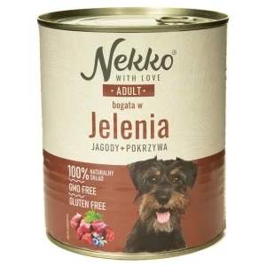 NEKKO pies Adult Jeleń Jagody Pokrzywa 800g