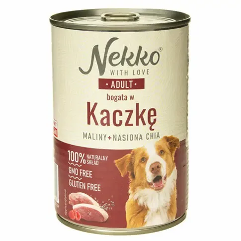 NEKKO pies Adult Kaczka, Maliny, nasiona Chia 400g