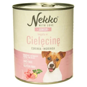 NEKKO pies Junior Cielęcina, Cukinia, Moringa 800g