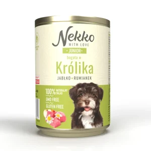 NEKKO pies Junior Królik, jabłko, rumianek 400g