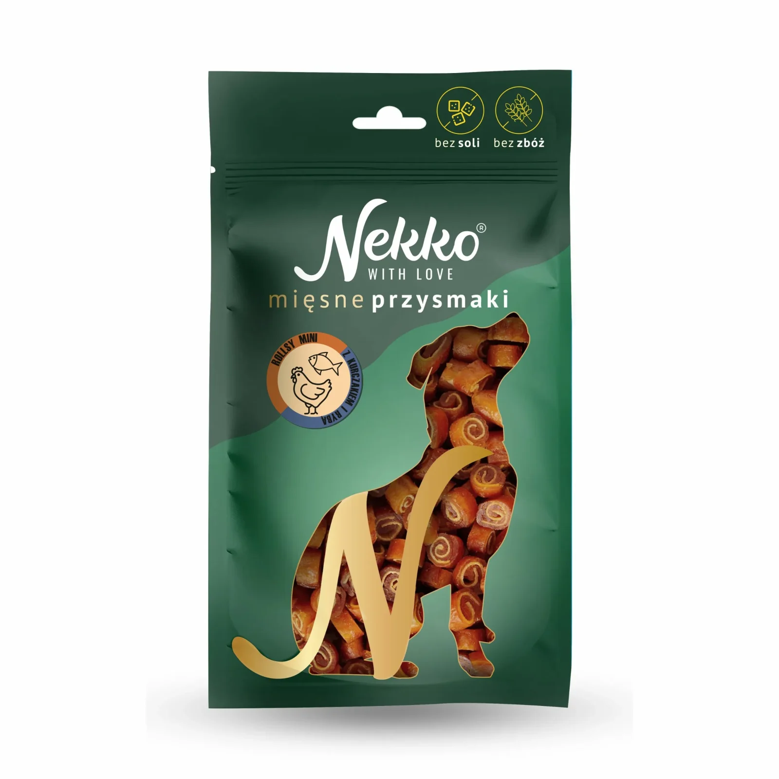 NEKKO Rollsy MINI kurczak i ryba 1cm 80g